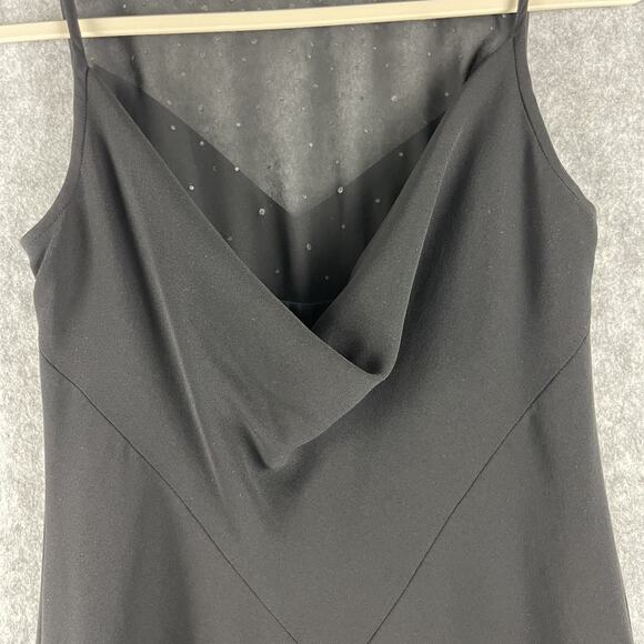 VTG Jones New York Evening Maxi Dress Women 10 Black Beaded Sheer Whimsigoth 90s - Picture 13 of 15